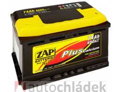 Autobaterie ZAP Plus 12V 74Ah 680A EN 57412