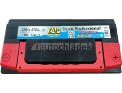 Autobaterie ZAP Truck Professional HD 12V 120Ah 870A EN 62011