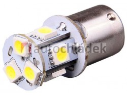 AUTOLAMP Žárovka 12-24V 5W BA15s 8xLED čirá