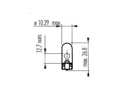 AUTOLAMP Žárovka 12V 2W W2,1x9,5d celosklo