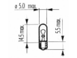 AUTOLAMP Žárovka 24V 1,2W W2X4,6d celosklo