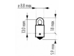 AUTOLAMP Žárovka 24V 2W BA9s