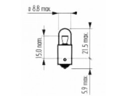 AUTOLAMP Žárovka 24V 4W BA9s