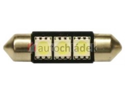 AUTOLAMP Žárovka sufit 12-24V 10W SV10x36 mm 3xLED 5050 čirá