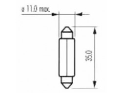 AUTOLAMP Žárovka sufit 24V 5W SV8,5 10x37 mm