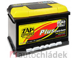 Autobaterie ZAP Plus 12V 60Ah 520A EN 56077