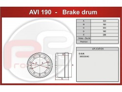 Buben brzdový Avia A75, D75 ZN