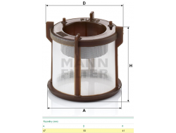 Filtr paliva PU50z MAN TGA