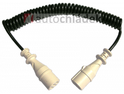 Kabel elektrický spirálový 7-pólový s kolíkem