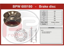 Kotouč brzdový BPW HSF 9010 ECO PLUS 430x45x159,5 mm