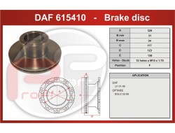 Kotouč brzdový DAF 45 přední včetně ABS kroužku