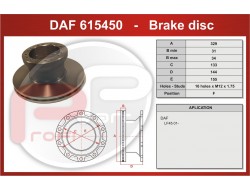 Kotouč brzdový DAF 45 přední včetně ABS kroužku