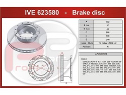 Kotouč brzdový IVECO Stralis zadní včetně ABS kroužku 432x45x154,5