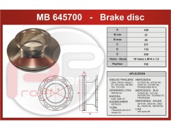 Kotouč brzdový MB 1840-1843 Actros, Axor, Atego, Intouro, KAROSA Irisbus 430x45x132,5 mm