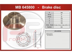 Kotouč brzdový MB Actros, Atego, Axor, Econic, MB Intouro 430x45x143,5 mm