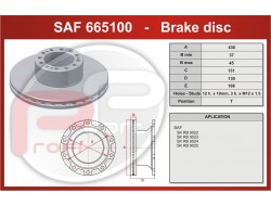 Kotouč brzdový SAF SKRB 9022K, SKRB 9022W 430x130x45 mm