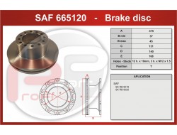 Kotouč brzdový SAF SKRB 9019 376x139,2x45