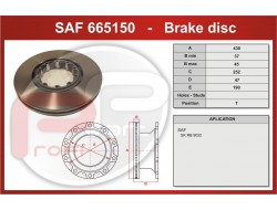 Kotouč brzdový SAF Integral BI9-22K01 430x45x56 mm