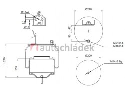 Měch pérování VOLVO FH12 ZN 6606 kompletní přední