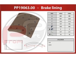 Obložení brzd DAF ZN 420x200x20,7/12,3-20,8/17,2 mm