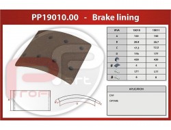 Obložení brzdové DAF PN 420x150x20,7/12,3-20,8/17,2 mm