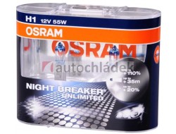 OSRAM Žárovka H1 12V 55W P14,5s NIGHT BREAKER UNLIMITED+110% 2 ks