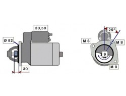 Startér 2,3kW/12V IVECO, RVI