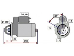 Startér 3,2 kW/24V IVECO, SOR