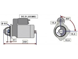 Startér 6.2kW/24V MB Actros