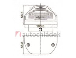 Svítilna SPZ LED červená 12V/24V