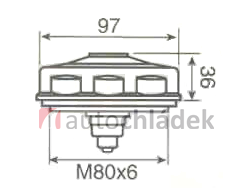 Uzávěr palivové nádrže IVECO 80 mm