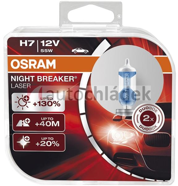 OSRAM Žárovka H7 12V 55W PX26d NIGHT BREAKER LASER+130% 2 ks