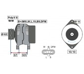 Alternátor 24V/110A RVI, VOLVO