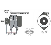 Alternátor 24V/110A RVI, VOLVO