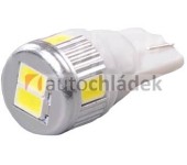 AUTOLAMP Žárovka 12V-24V 5W W2,1x9,5d 6xLED 5630 čirá