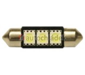 AUTOLAMP Žárovka sufit 12-24V 10W SV10x36 mm 3xLED 5050 čirá