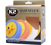 K2 DURAFLEX Leštící houba s úchytným talířem 150 x 50 mm oranžová