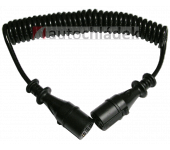Kabel elektrický spirálový 7-pólový se zdířkou