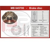 Kotouč brzdový MB 1840-1843 Actros, Axor, Atego, Intouro, KAROSA Irisbus 430x45x132,5 mm