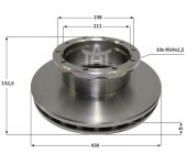 Kotouč brzdový MB ACTROS 430x45x132,5 mm