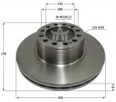 Kotouč brzdový SAF SKRB 9022K, SKRB 9022W 430x45x130 mm