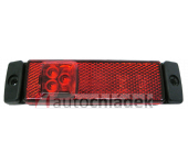 Svítilna poziční LED červená 130x30x12 mm