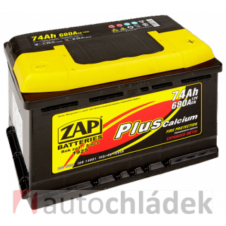 Autobaterie ZAP Plus 12V 74Ah 680A EN 57412
