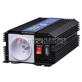 AUTOLAMP Měnič napětí z 12V DC na 230V AC 300W trvale+USB výstup