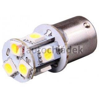 AUTOLAMP Žárovka 12-24V 5W BA15s 8xLED čirá