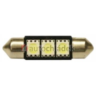 AUTOLAMP Žárovka sufit 12-24V 10W SV10x36 mm 3xLED 5050 čirá