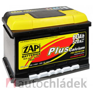 Autobaterie ZAP Plus 12V 60Ah 520A EN 56077