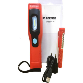 BERNER LED svítilna PEN LIGHT mikro USB + POCKET LUX BRIGHT Micro USB + nabíječka + kabel