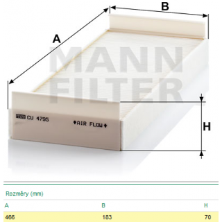 Filtr kabinový CU4795