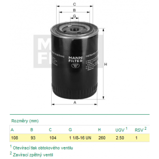 Filtr oleje LF4112